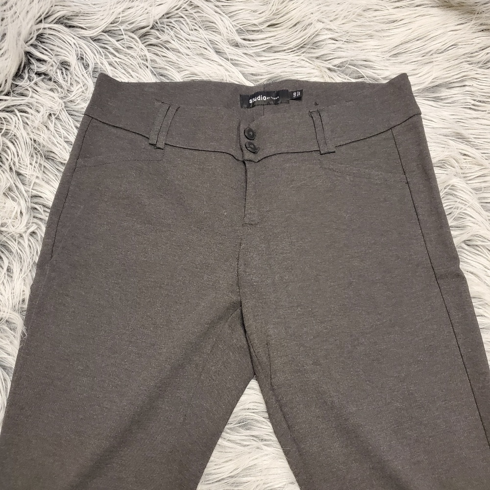 Grey Ponte Dress Pants